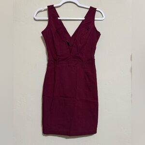 Cklass Burgundy Sleeveless Dress (S)